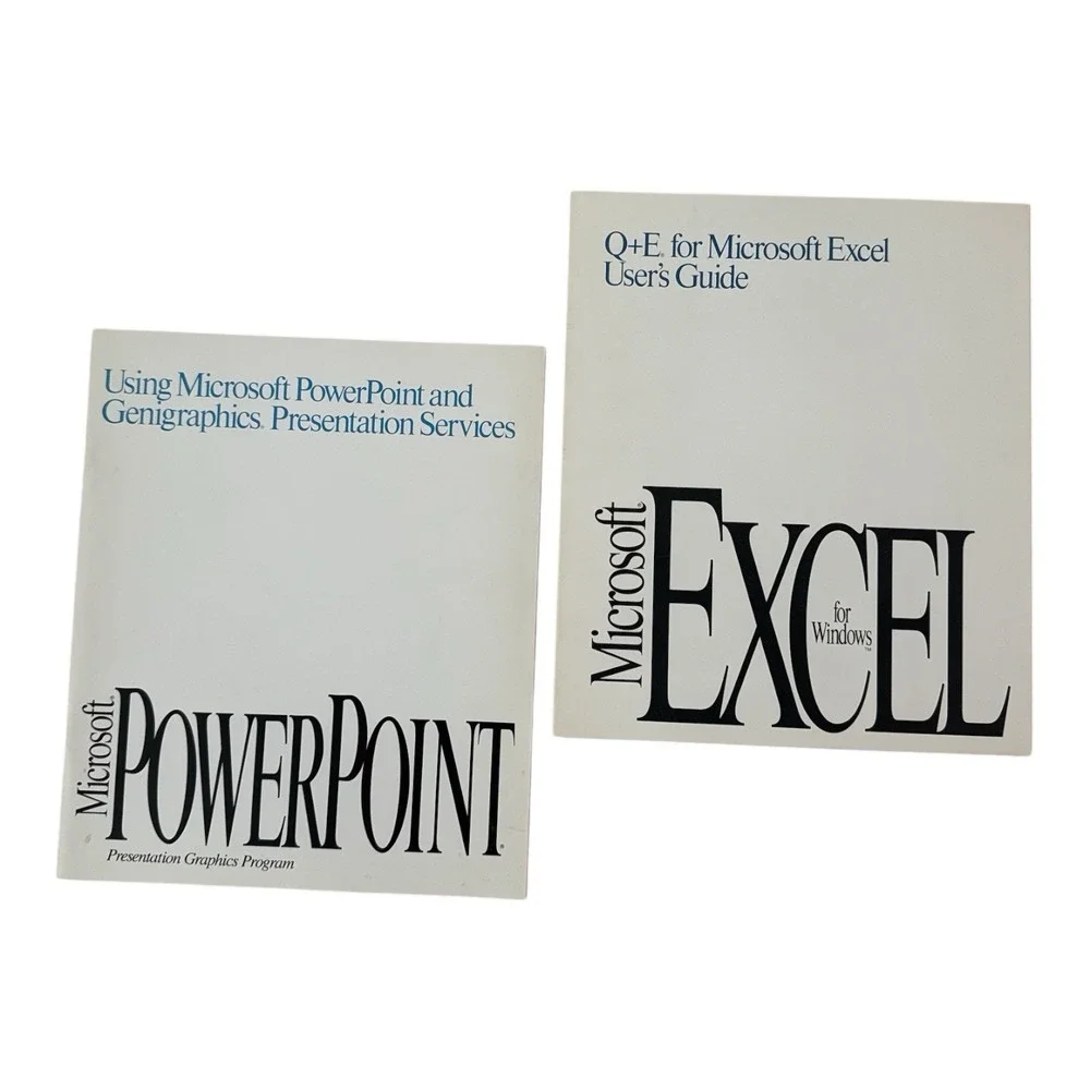 Vintage Lot‎ of Microsoft Computer Manuals – Excel, Word, PowerPoint, Graph
